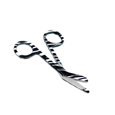 A2Z Scilab Black Zebra Full Coated Pattern Color Lister Bandage Scissors 3.5" A2Z-ZR027